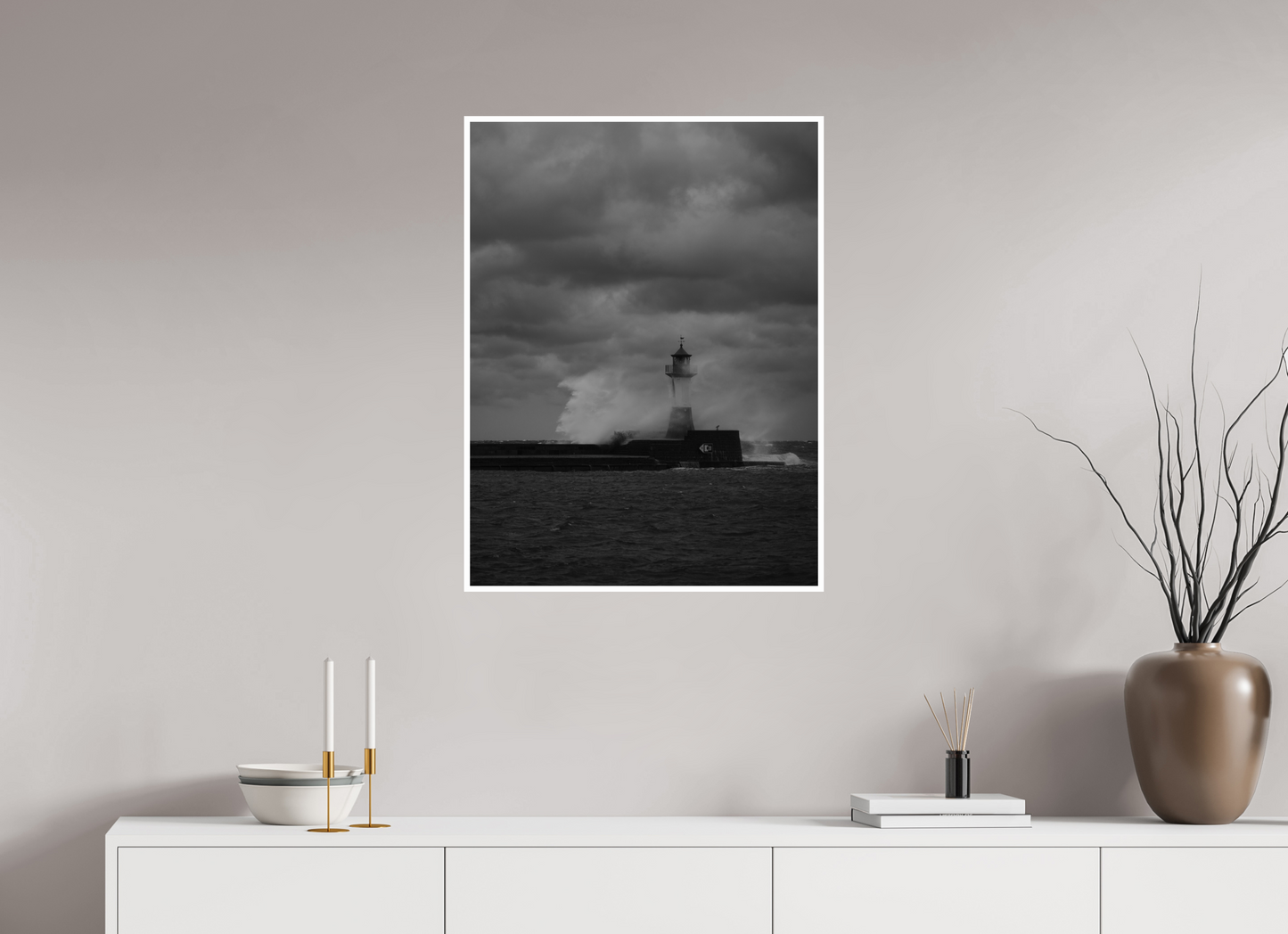 "angry sea" Sassnitz lighthouse on Rügen