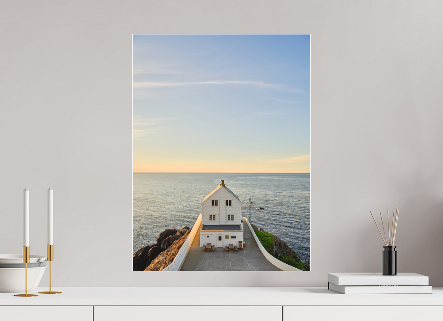 the white lighthouse