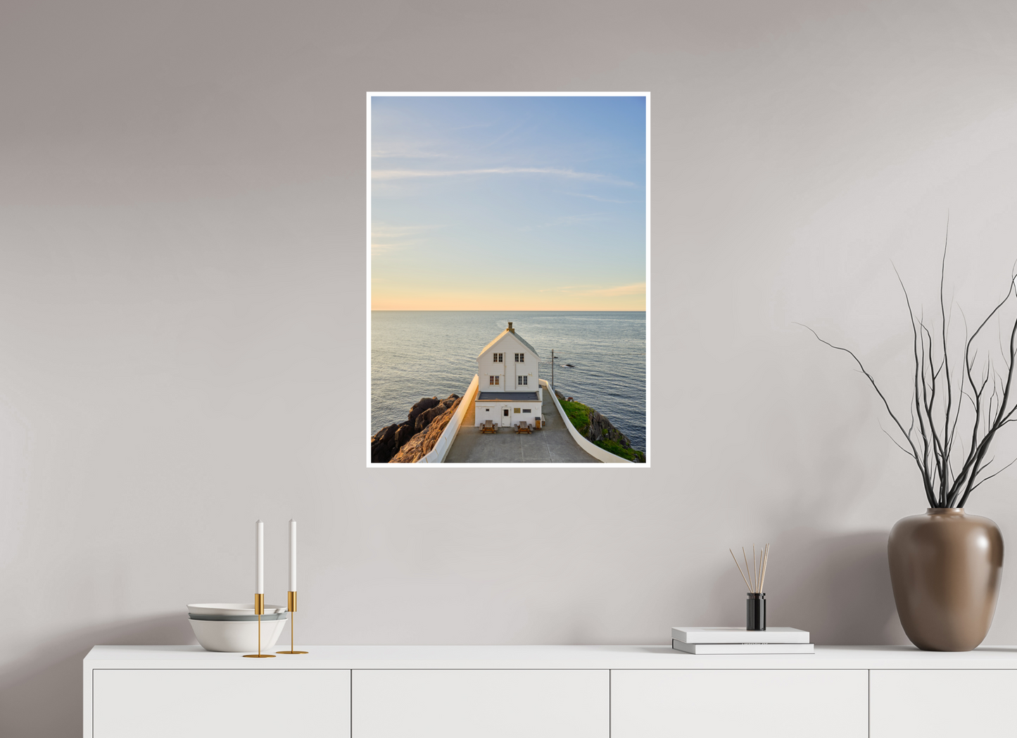the white lighthouse