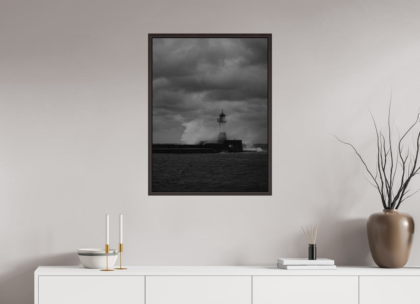 "angry sea" Sassnitz lighthouse on Rügen