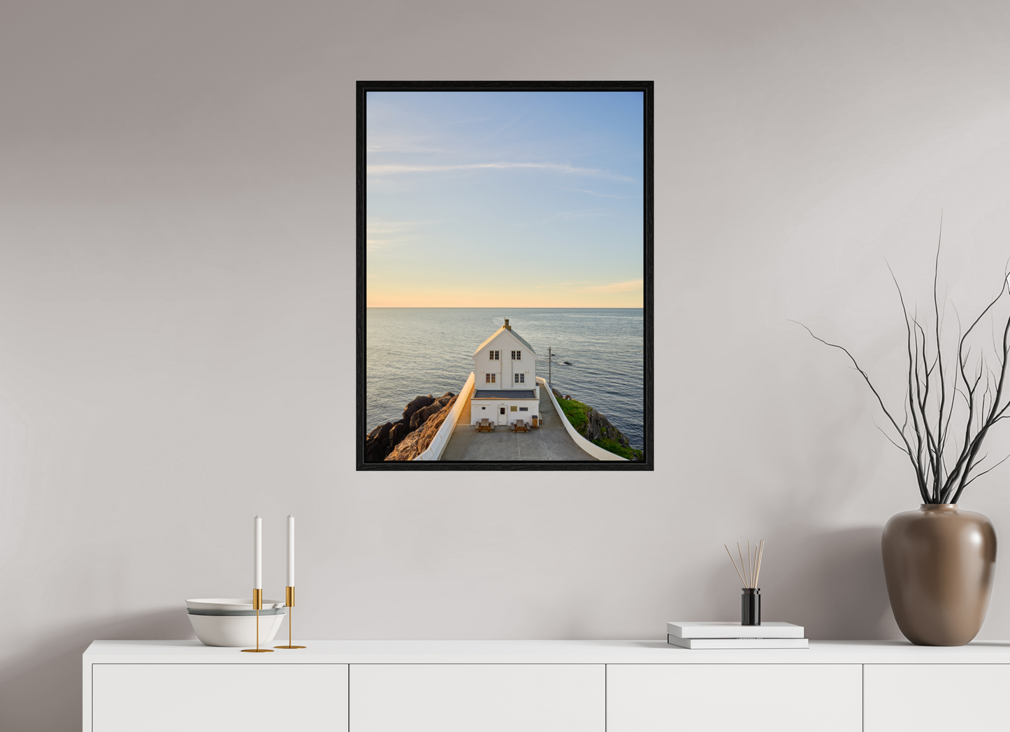 the white lighthouse